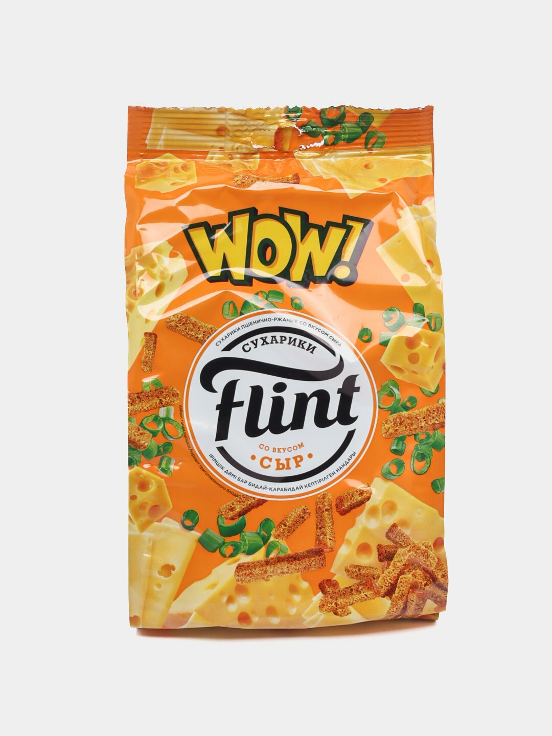 Сухарики со вкусом сыра и зелени Flint, 180 г без красителей