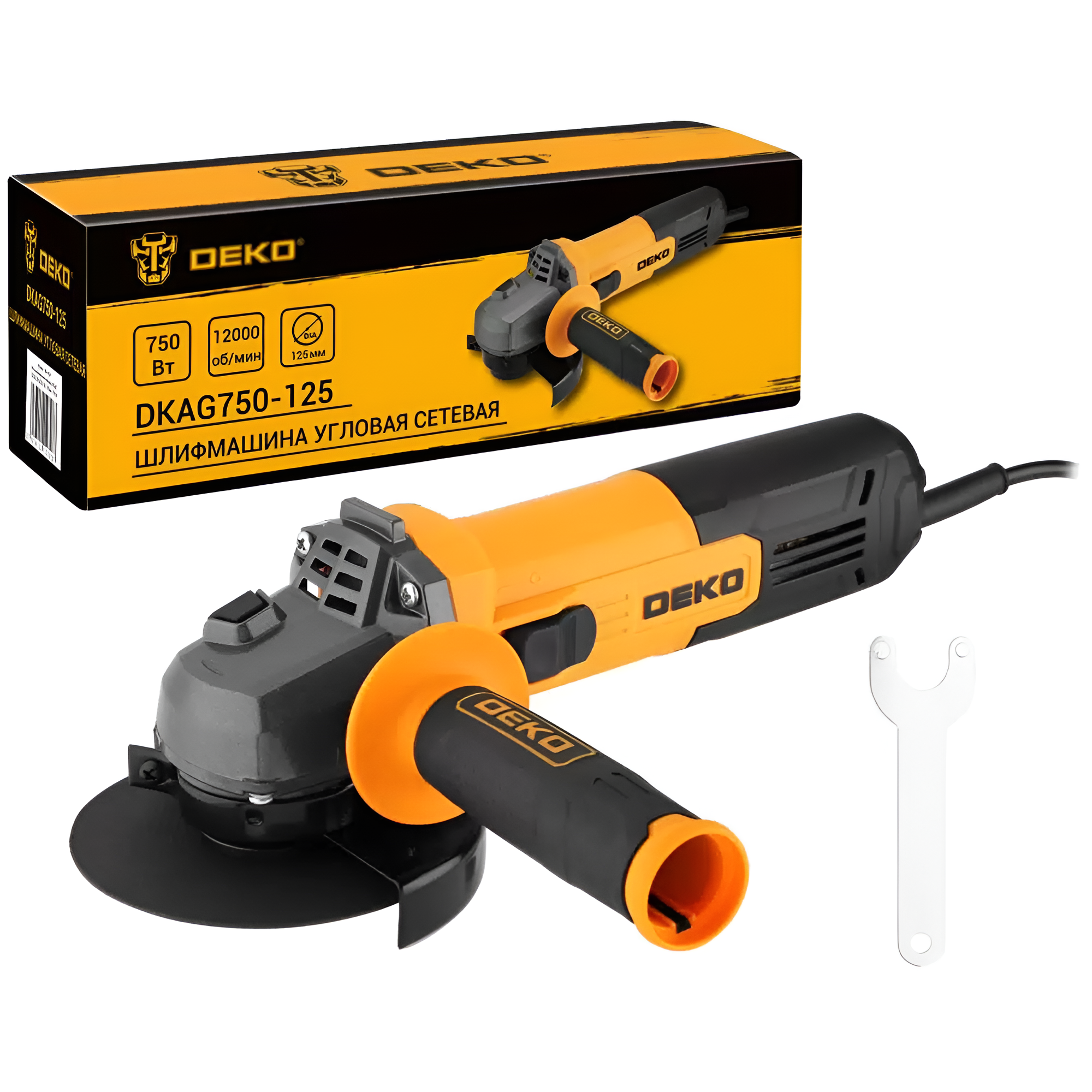 Угловая шлифовальная машина DEKO DKAG750 125  125 мм  750 Вт  080 1007