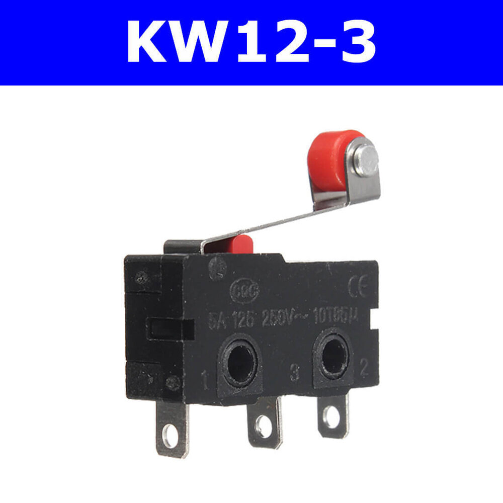 Микропереключатель KW12 конечный выключатель 250В 5А 3pin с рычагом и роликом 2шт