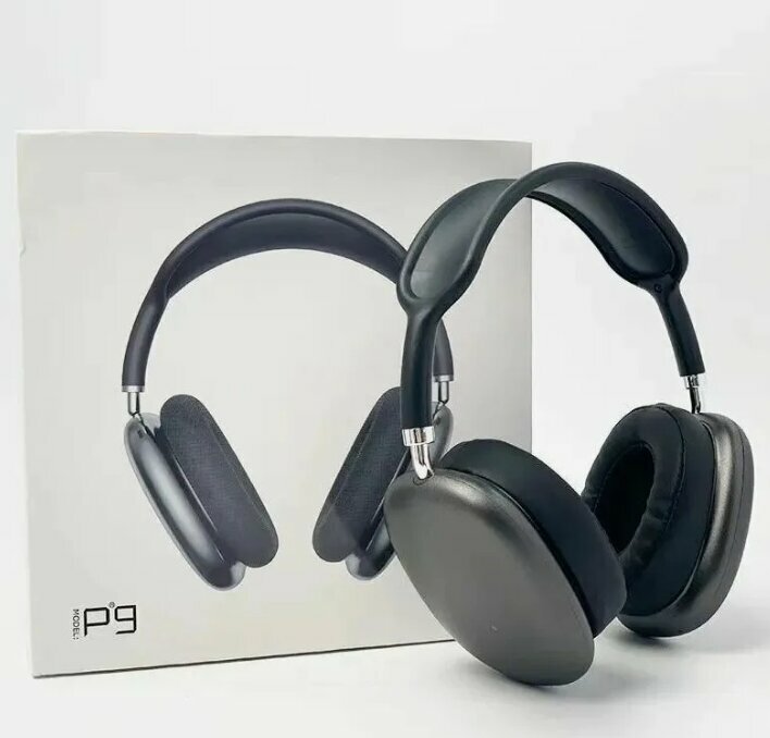 Наушники беспроводные P9 полноразмерные Bluetooth 5.0 серебристый цвет 6 часов работы