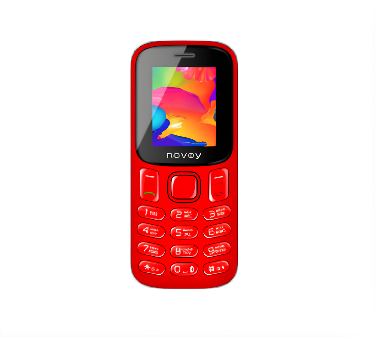 Кнопочный мобильный телефон Novey M185 2 - SIM слота, красный.