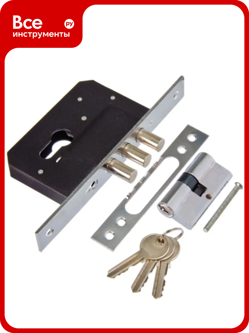 Корпус врезного замка Marlok 189-3M CP хром 004695