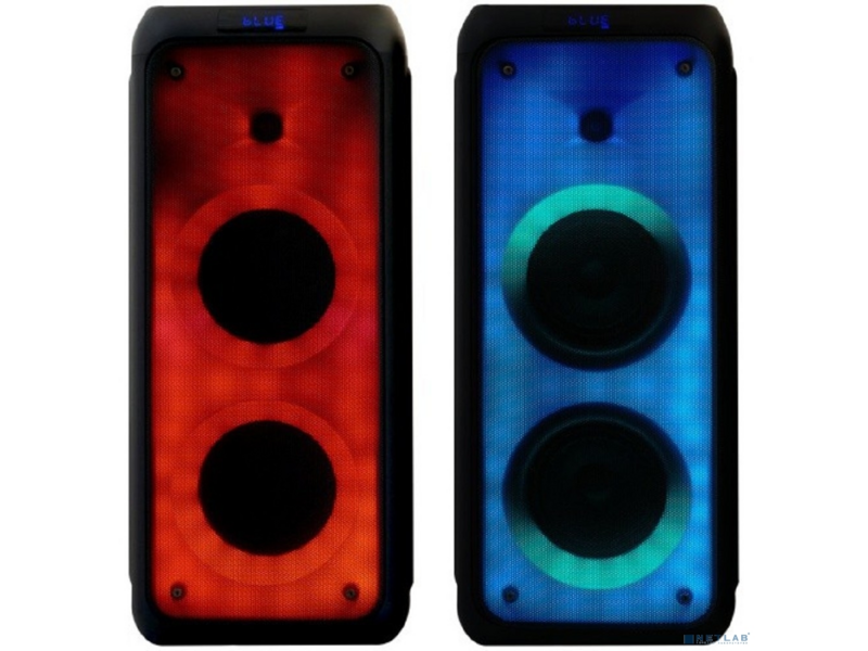 Ginzzu GM-215 {80вт, LED-дисплей, TWS, 60гц- 18кгц, USB-flash, microSD-card, FM-радио, пульт ду, батарея 7,4в/5400мач}