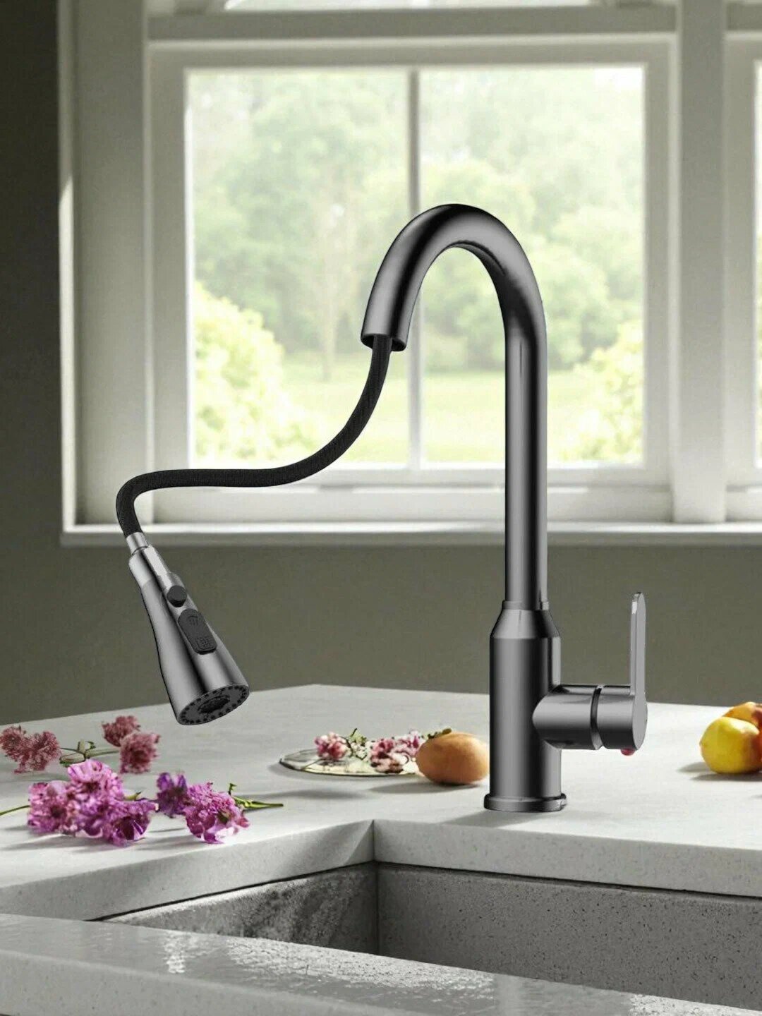 Аэратор для смесителя Savdo, для кухни, серый, цинковый сплав