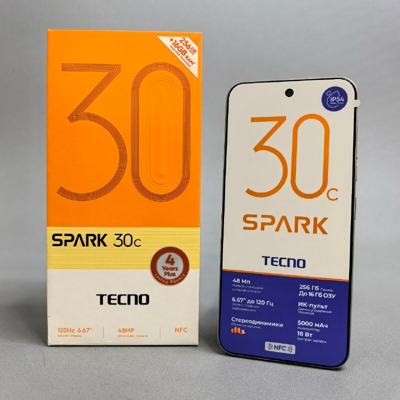 Смартфон Tecno SPARK 30C 8/256Gb Titanium Gold