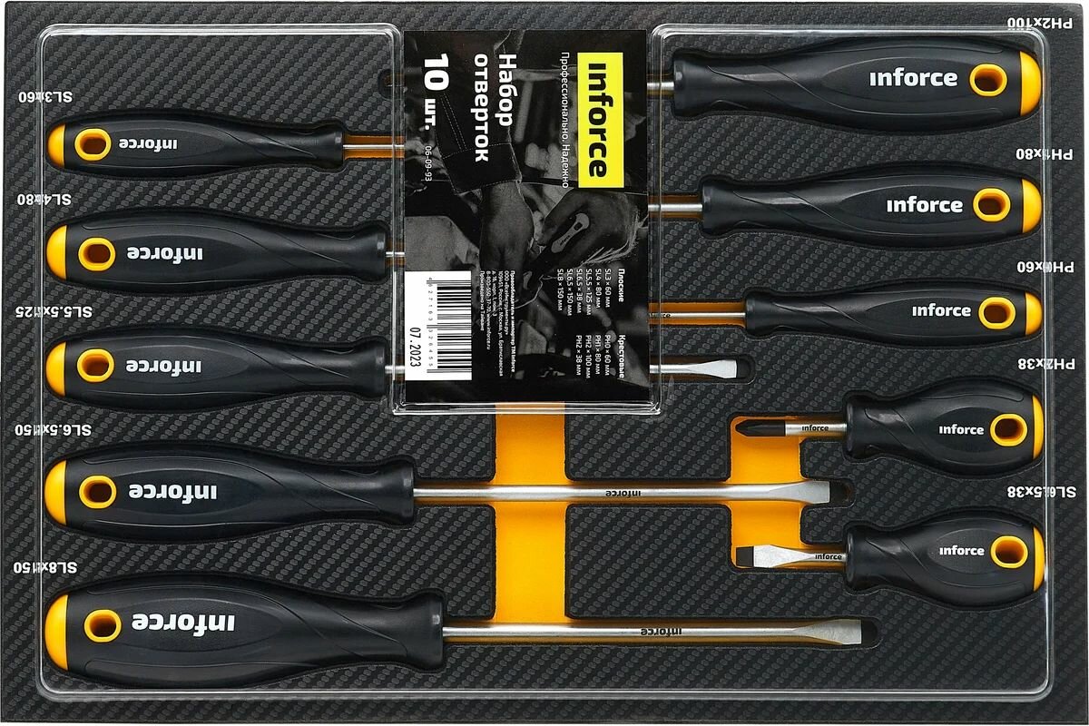 Набор отверток Inforce 10 шт 06-09-93 — фото 1