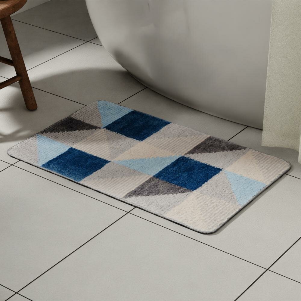 Коврик для ванной Fixsen Visa 50x80 см цвет серо-голубой