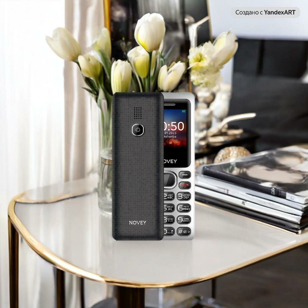 Мобильный телефон Novey "M050", 2 SIM, черный, экран 1.77", аккумулятор 850 мАч