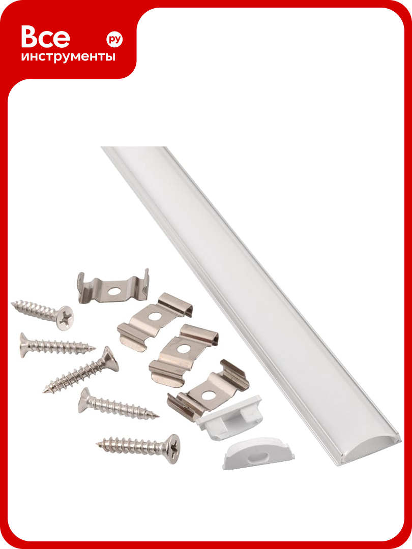 Алюминиевый гибкий профиль для светодиодной ленты General Lighting Systems 2 метра 58х175мм серебряный GAL-GLS-2000-6-175 523400