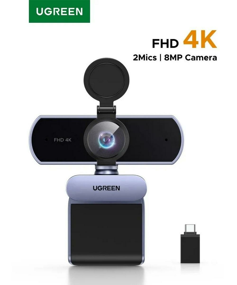 Картинки Веб-камера UGREEN CM831 (65381) 4K Ultra HD Web Camera Серый космос USB-A/Type C