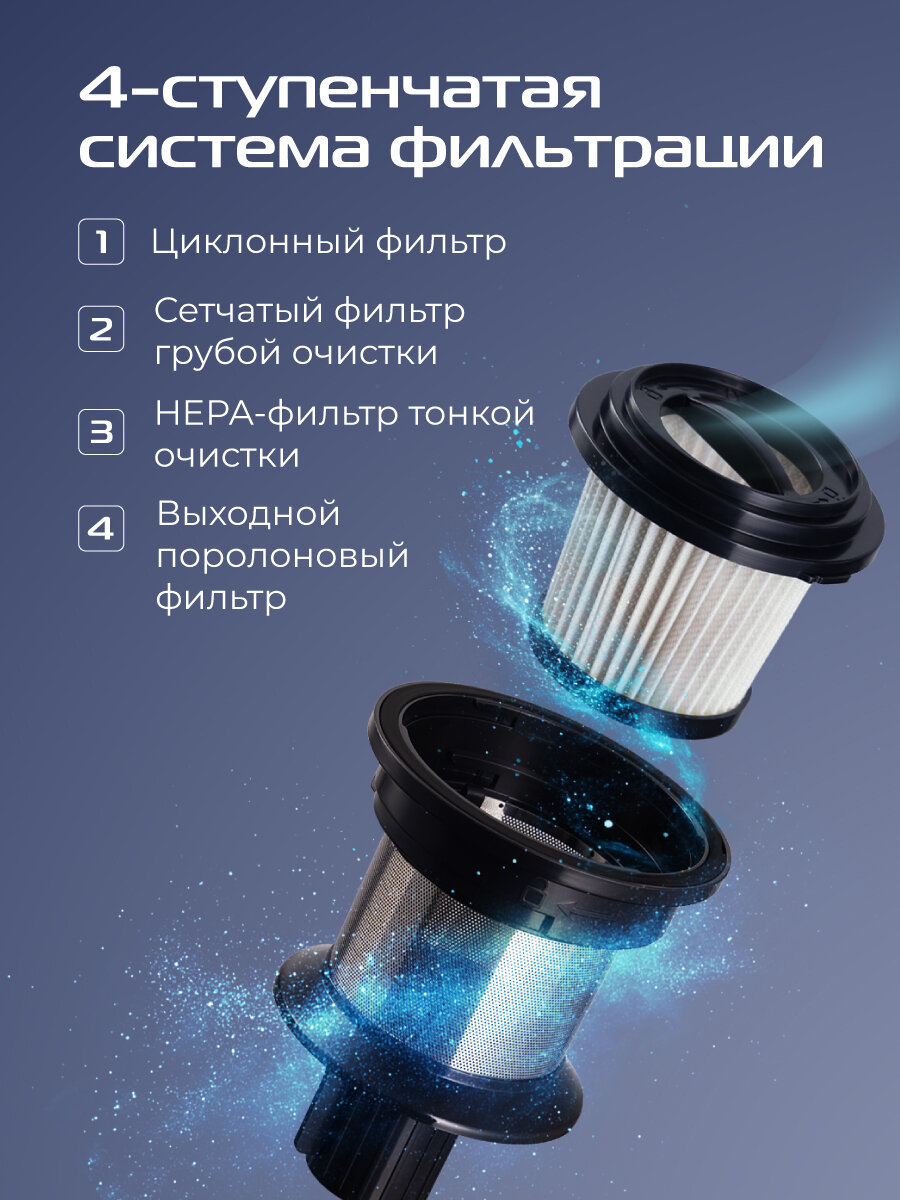 Пылесос RED SOLUTION VC3015, с насадками, 600Вт, 1,1л, сухая уборка — фото 1