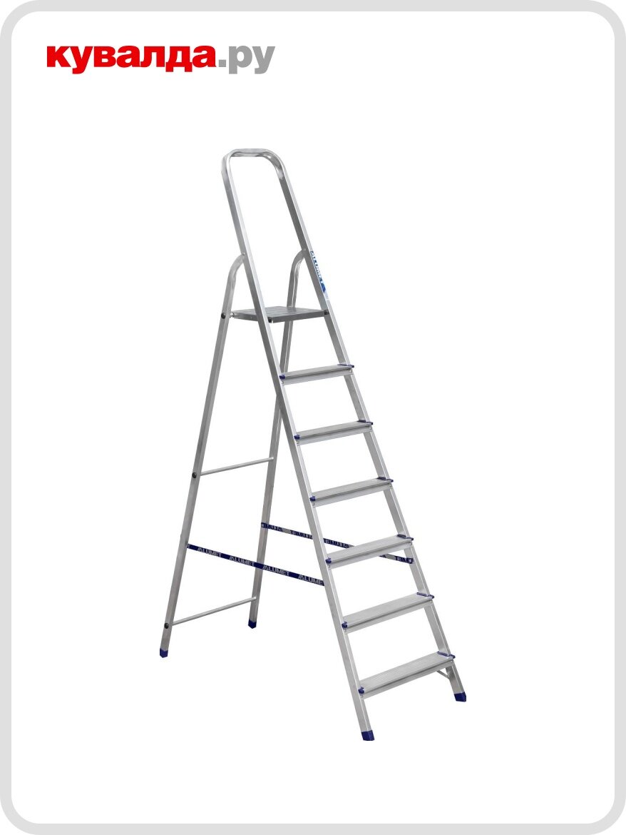 Стремянка алюминиевая алюмет АМ 707 7 ступеней
