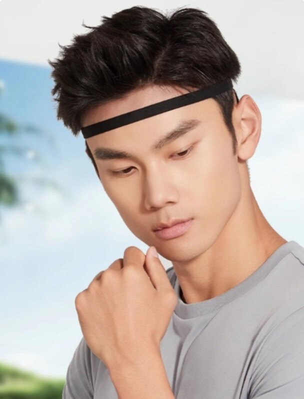 Повязка-резинка на голову черная, 5 шт, для спорта, умывания, макияжа, унисекс