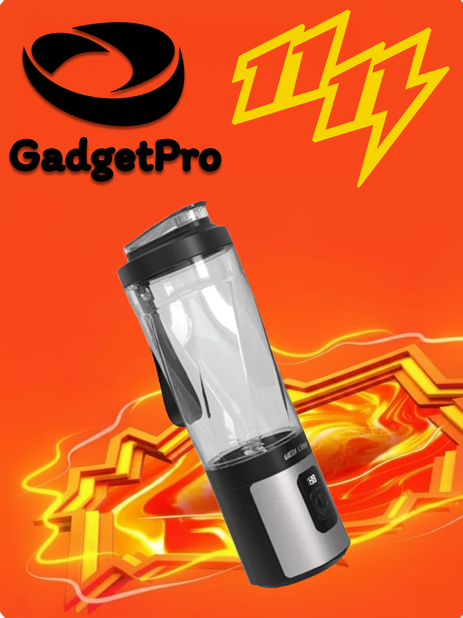 Блендер Green Lion ProJet, 600 мл, 3×1500 мАч, 6 лезвий, автоматическое отключение, черный