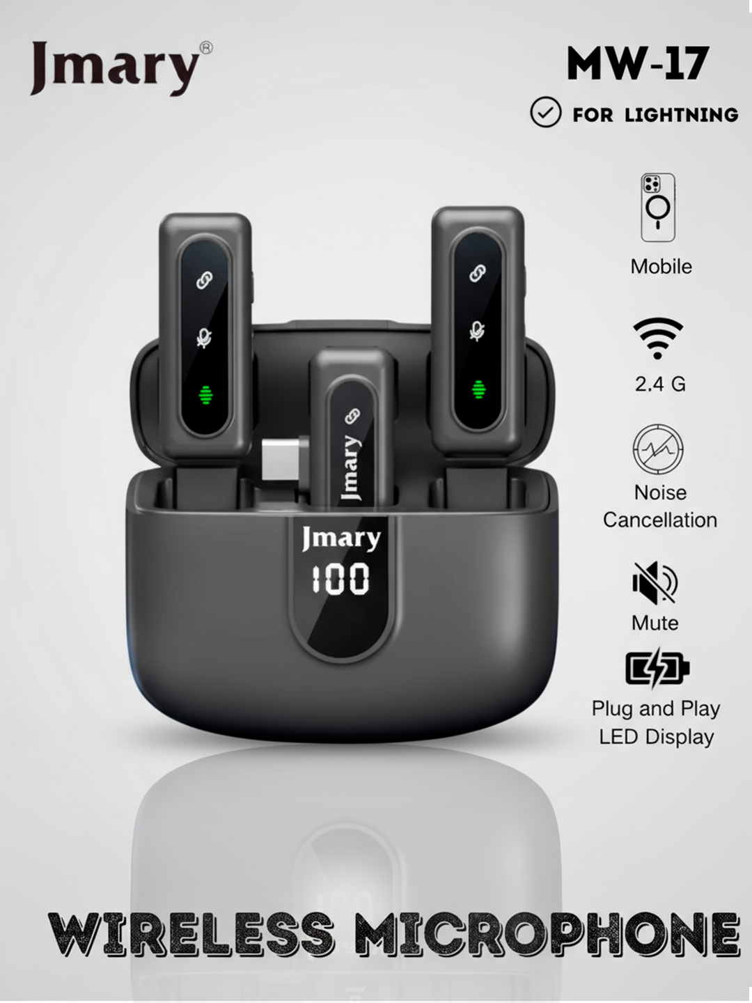 Микрофон JMARY MW-17, игровой, для стрима, студийного качества — фото 1