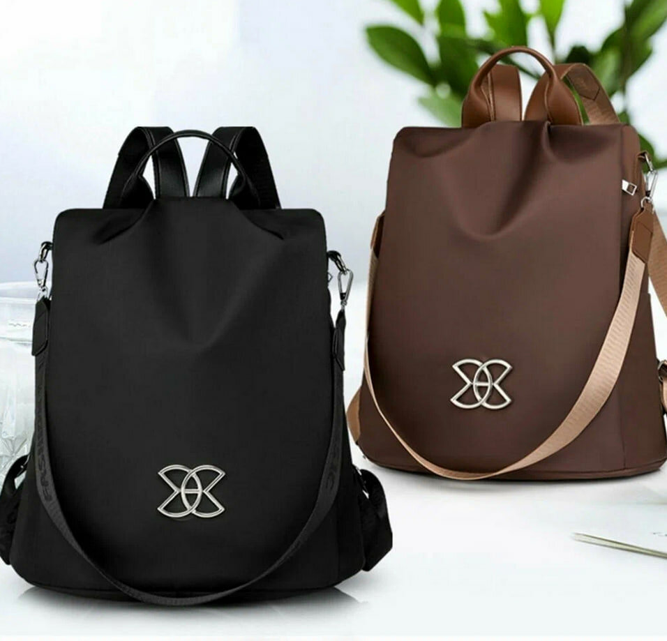 Сумка-рюкзак , фактура гладкая, черный — фото 1