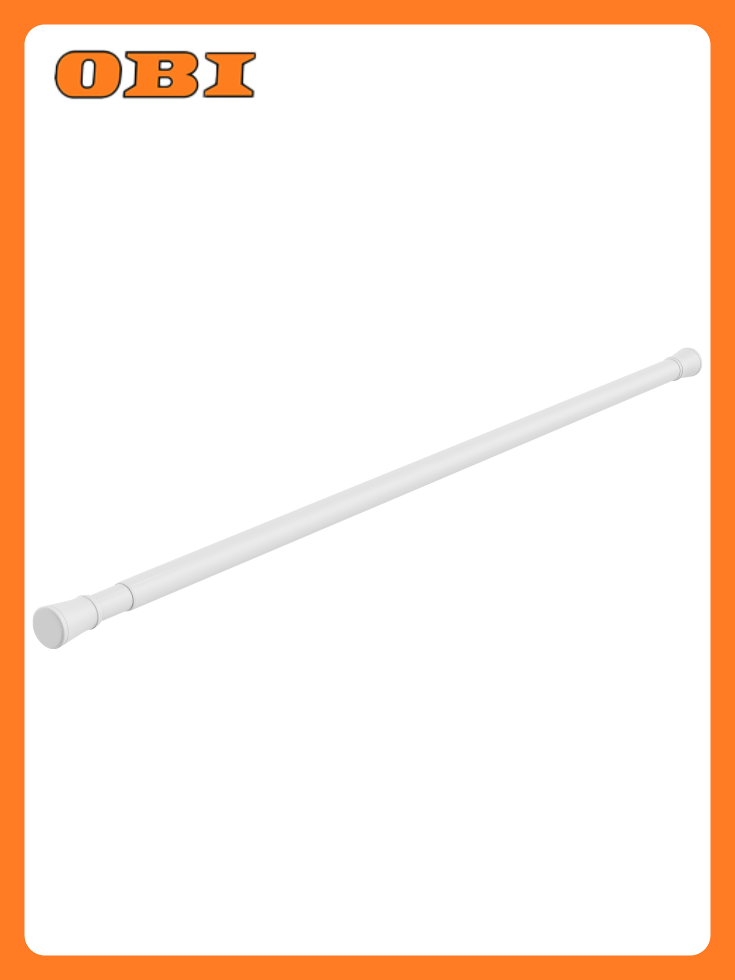 Карниз для ванной металлический 120-220 см белый FOR-ROD-220IWT