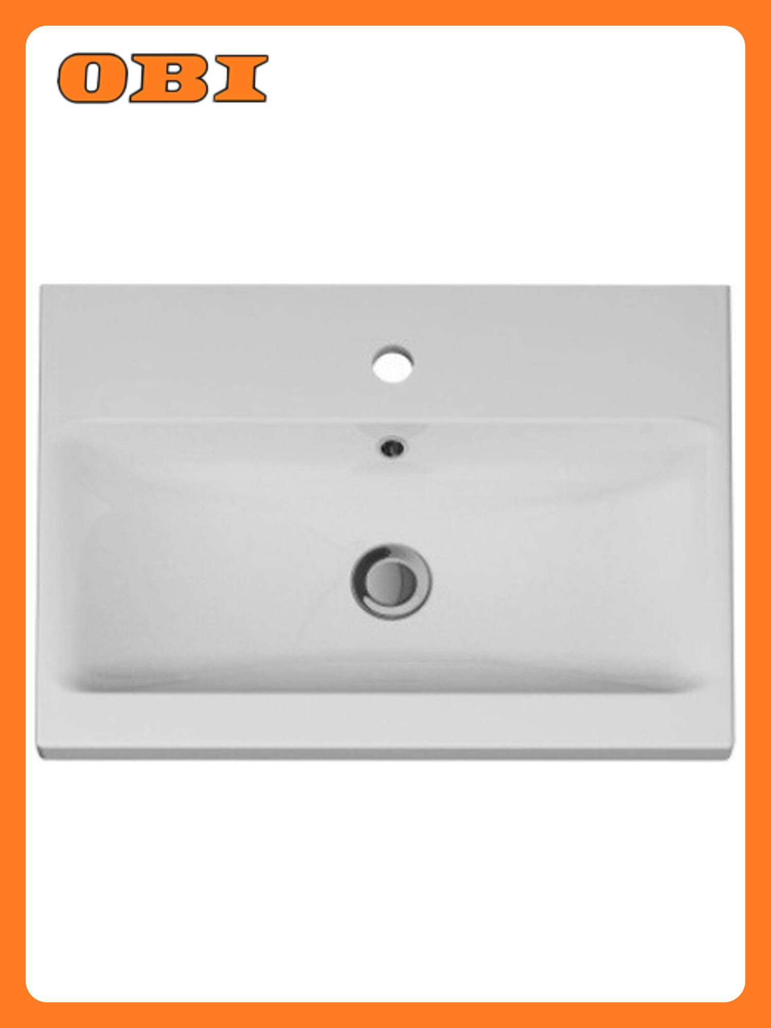 Раковина AM.PM Gem 60 накладная белая стекловидный фарфор 60x425 см