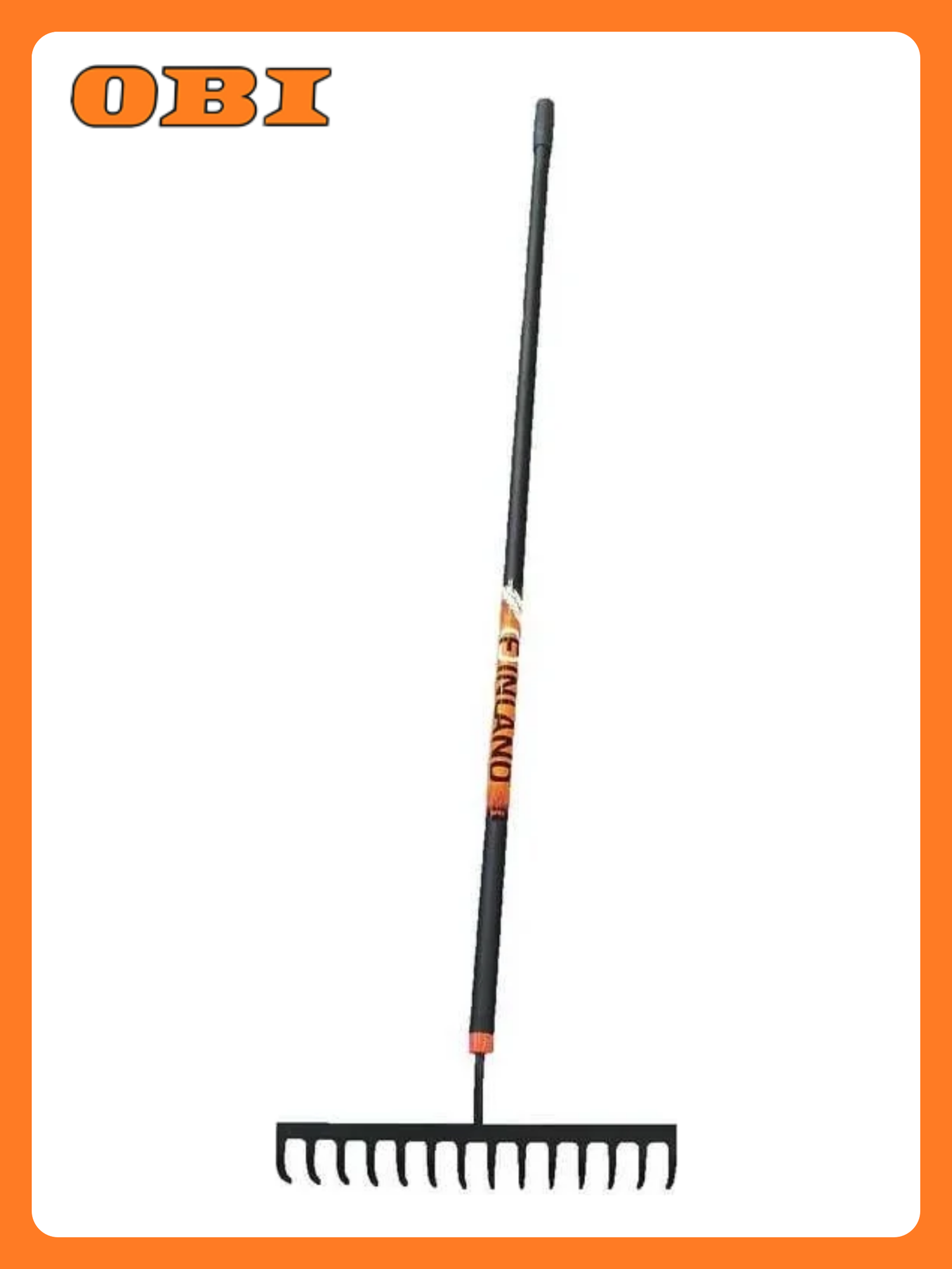 Грабли Finland Light 2335 14 зубцов алюминиевый черенок черные/оранжевые