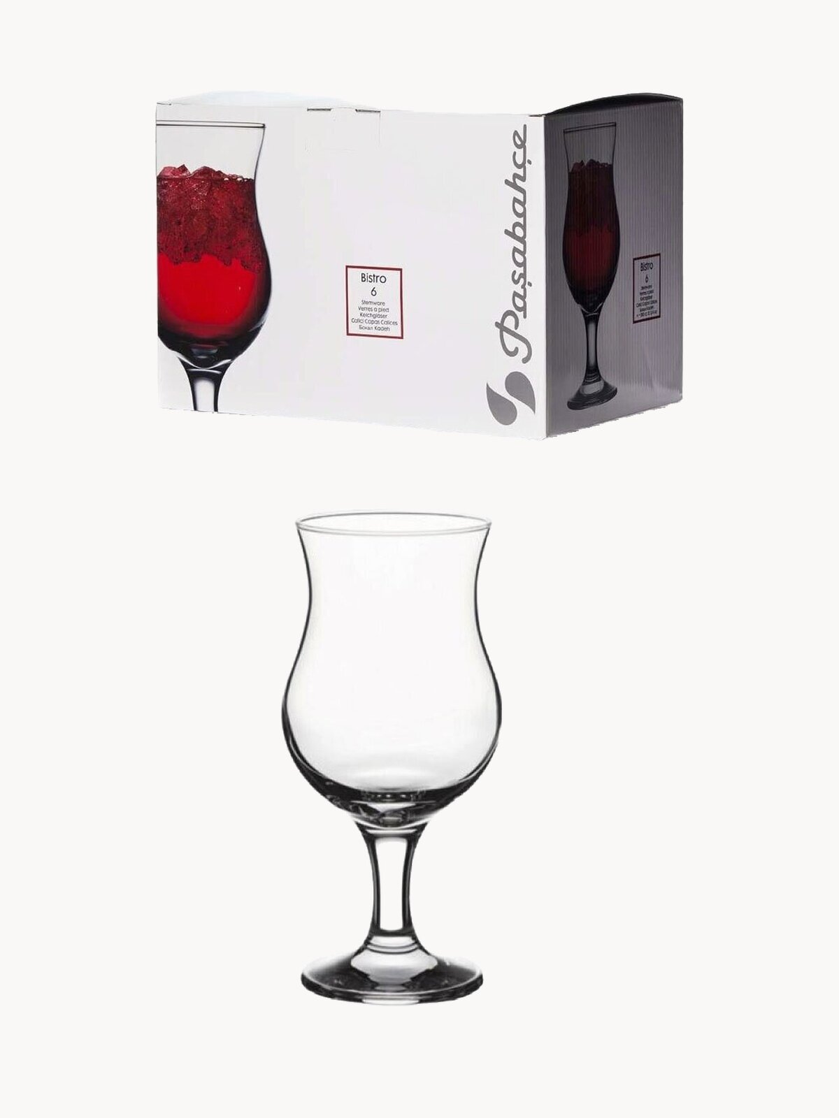 Бокалы для коктейлей, набор 6 штук, Pasabahce "Bistro", стеклянные, 380 мл