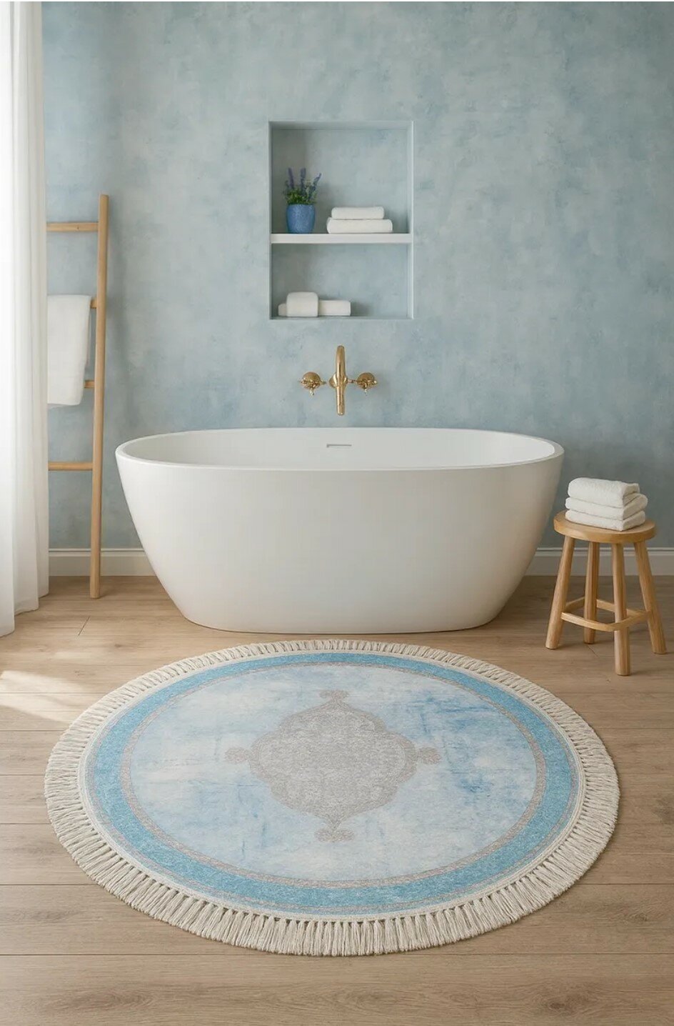 Коврик для ванной YSF Home нескользящий универсальный 80x80 см