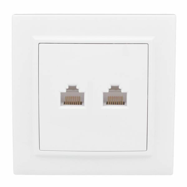 Розетка компьютерная 2-м СП Минск RJ45 бел. EKF ERK02-035-10