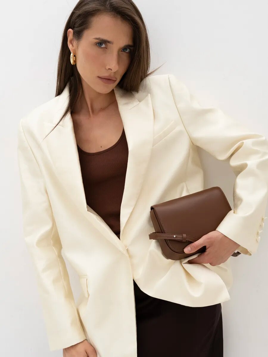 Сумка кросс-боди LeVertige LAPTOP, фактура гладкая, коричневый — фото 1