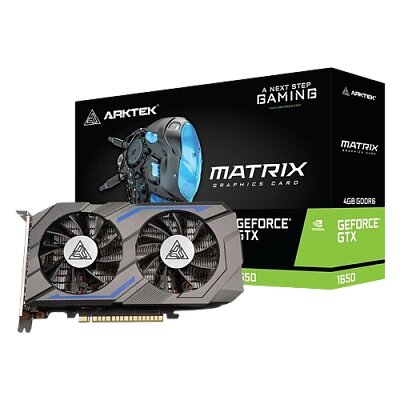 Видеокарта Arktek GeForce GTX 1650, 4GB, GDDR6, 128 бит, поддержка NVIDIA GeForce Experience