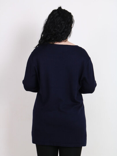 Свитер , размер 56, Темный синий — фото 1