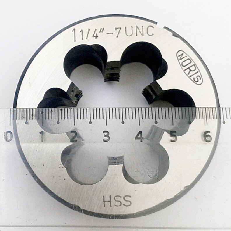 Плашка дюймовая унифицированная 1 1/4"-7UNC 60° HSS — фото 1