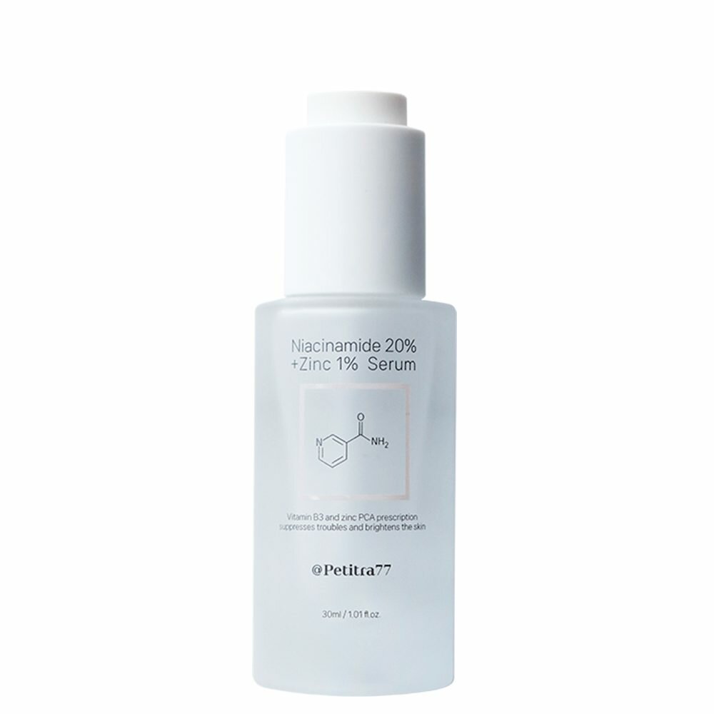 Сыворотка Petitra77, для лица, против акне, цинк, ниацинамид, 20%, 30мл