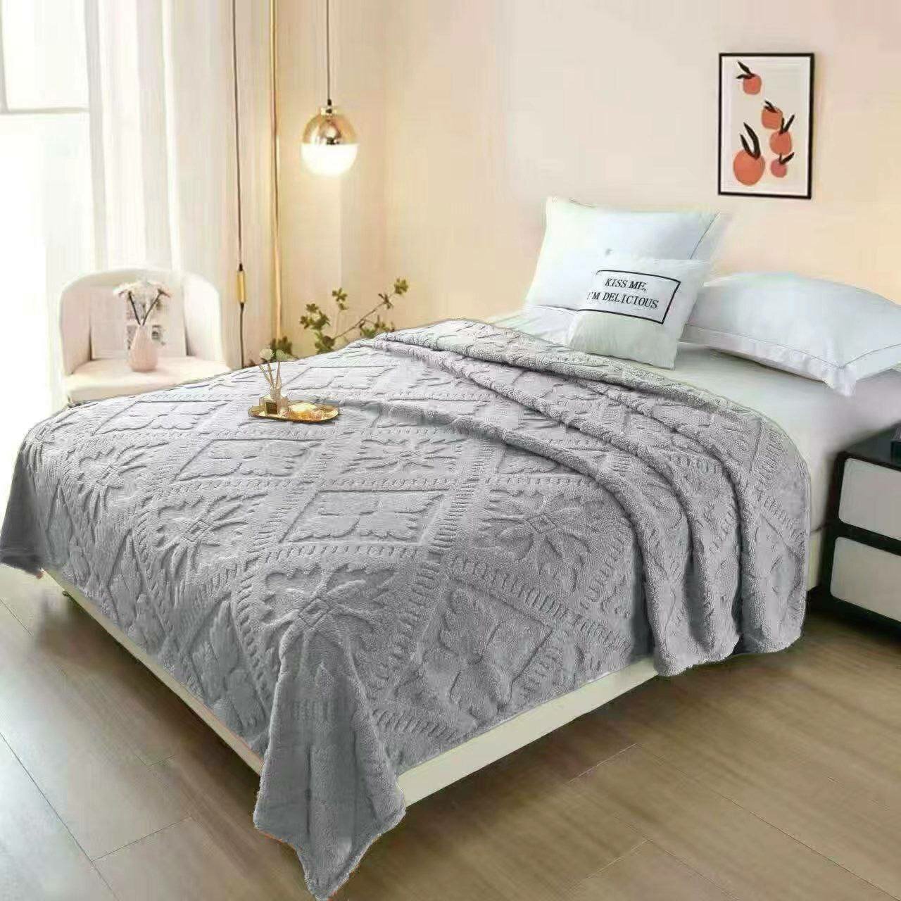 Плед двухслойный, пушистый, мягкий, двухсторонний, 200-225 см