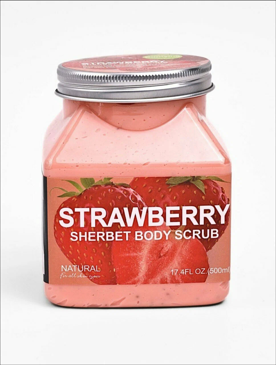 Скраб для тела и лица, очищающий пилинг Wokali Sherbet Body Scrub, 350 мл Strawberry