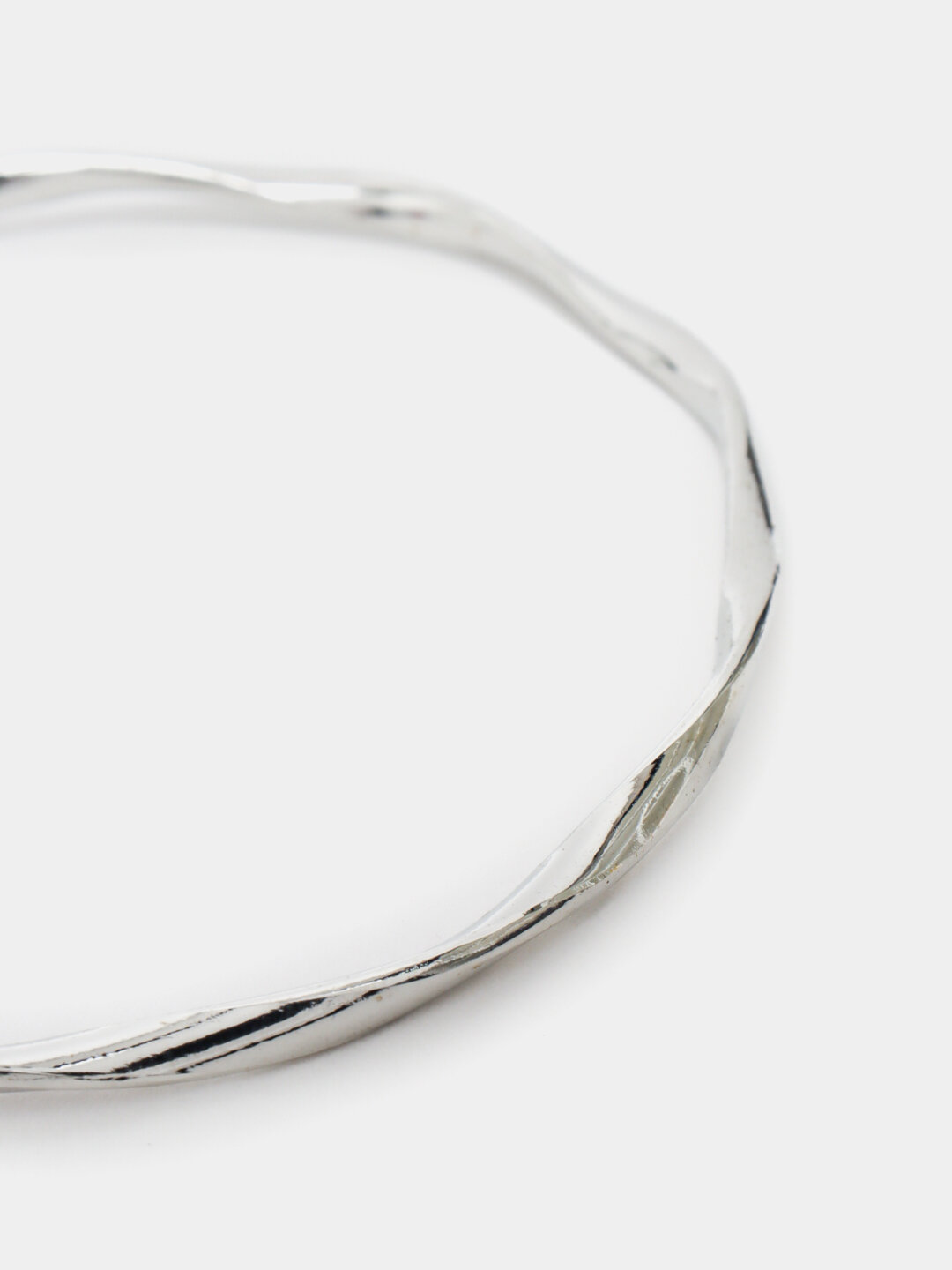 Браслет, 1 шт., размер 6 см, размер one size, диаметр 6.5 см, серебряный — фото 1