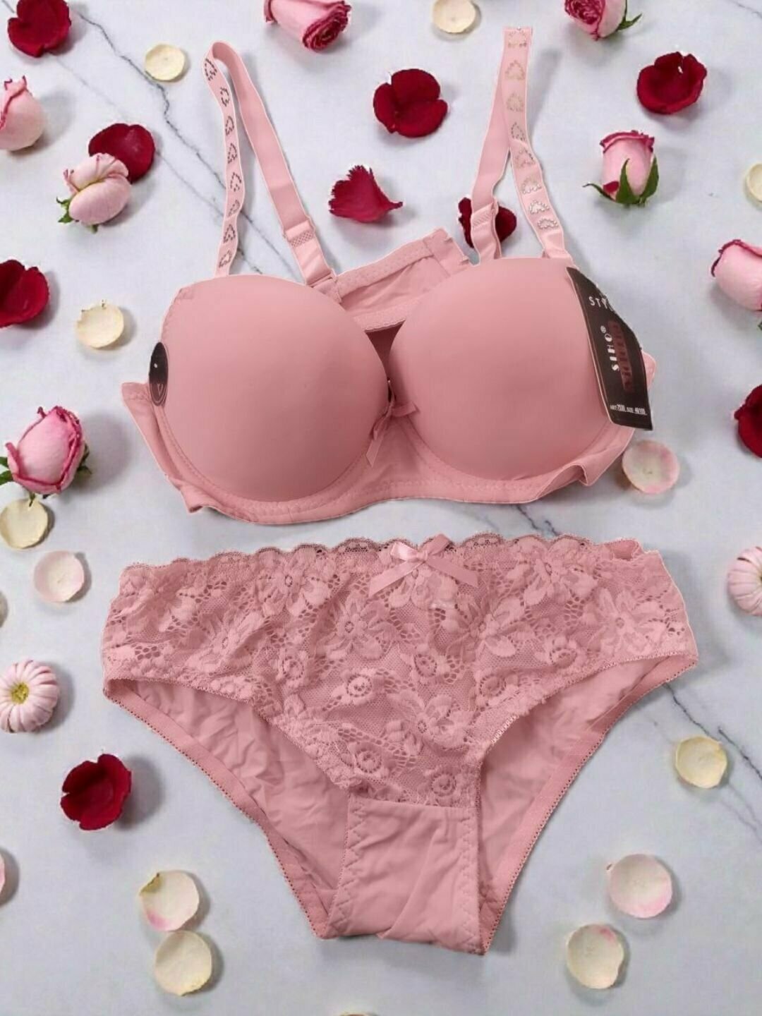 Комплект нижнего белья 1, размер 85, белый, синий — фото 1