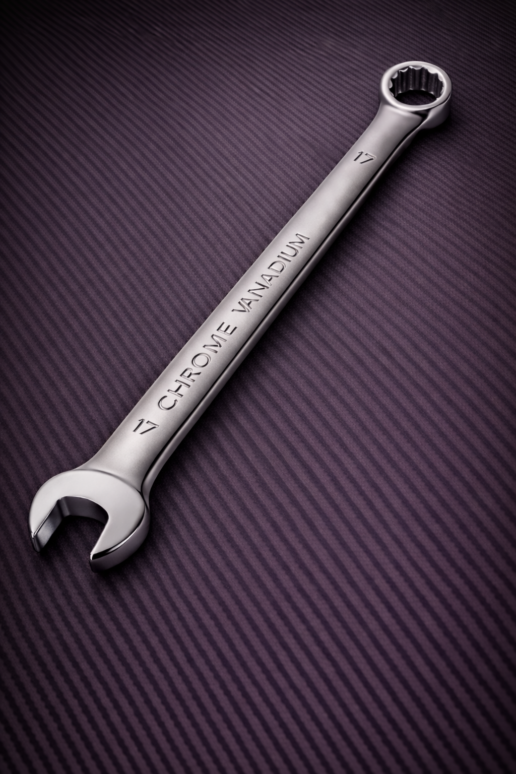 Гаечный ключ комбинированный 17 мм, Chrome Vanadium, рожково-накидной, усиленный