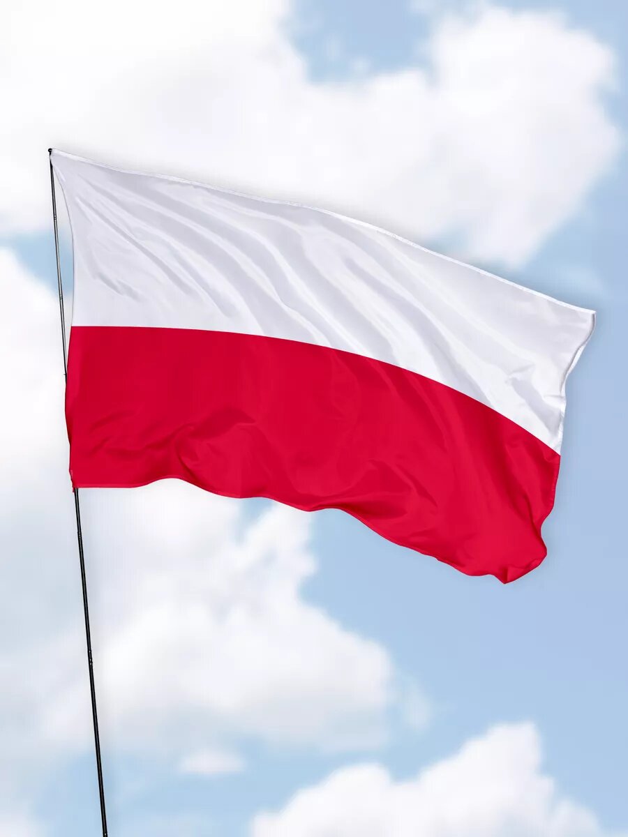 Флаг Польша, размером 150 * 90 см, станет отличным дополнением к вашему офису или мероприятию.