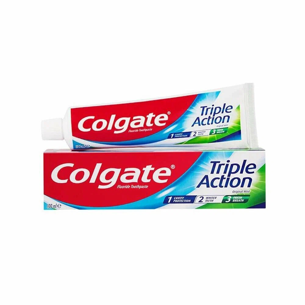 Зубная паста Colgate, Тройное Действие, для защиты от кариеса