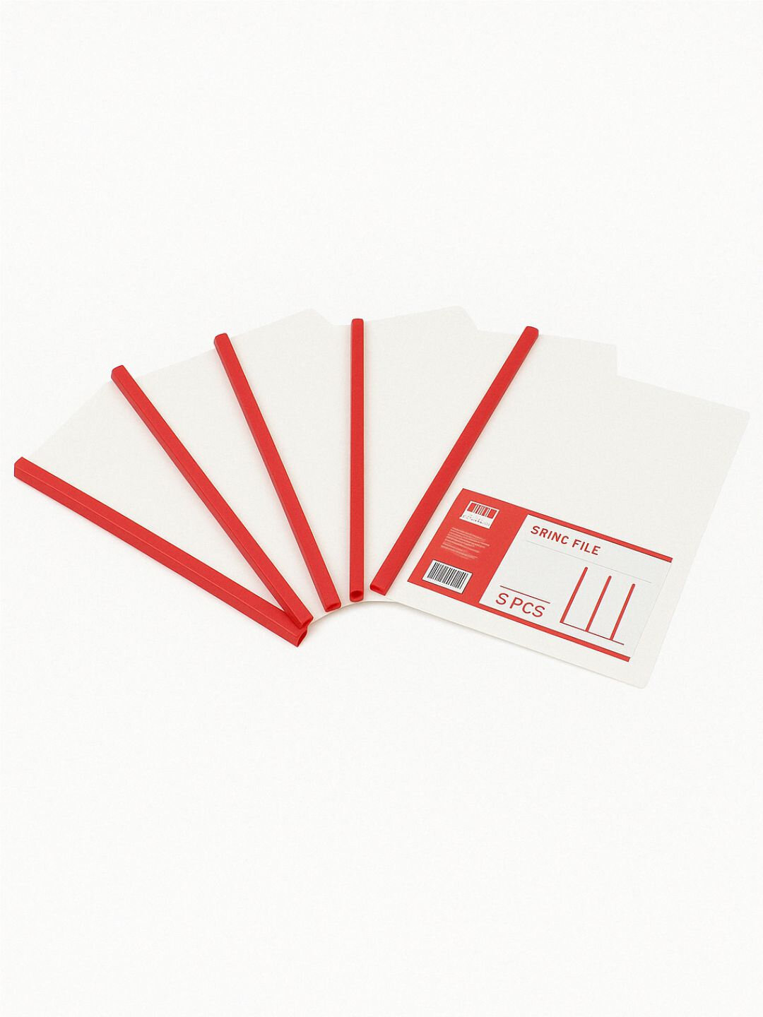 Папка с фиксатором Deli E5532, 10 листов, 5 шт - Красный