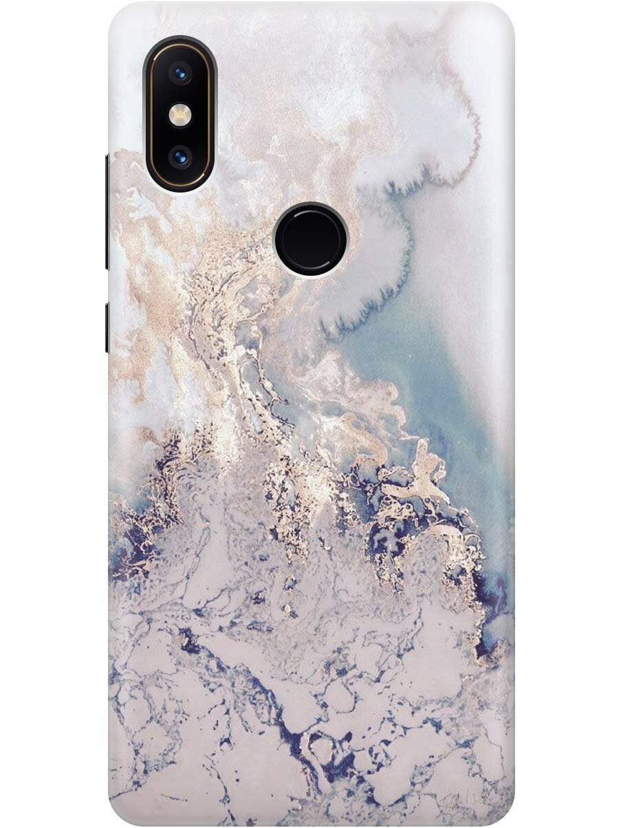 Накладка Transparent для Xiaomi Mi MIX 2S с принтом "Мраморная волна"