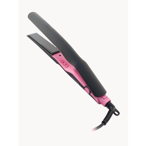 Профессиональный выпрямитель для волос, плойка керамическим покрытием , индикацией нагрева, розовый