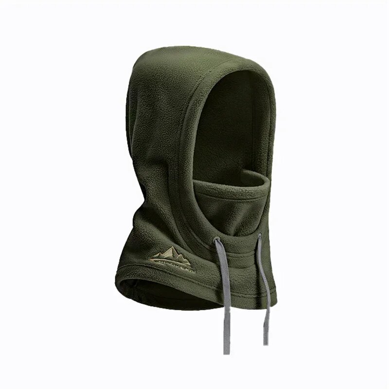 Зимняя Теплая Флисовая Лыжная маска на все лицо покрытия головы шарфы с капюшоном для сноуборда зимние спортивные аксессуары теплые аксессуары Green Унисекс