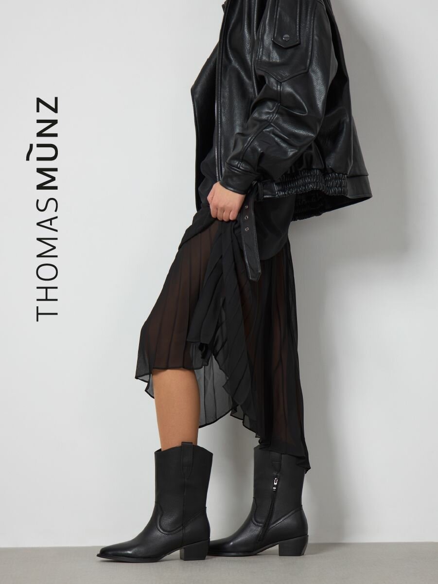 Полусапоги Thomas Munz полнота 4 (RU)/ на узкую и среднюю стопу размер 39 черный