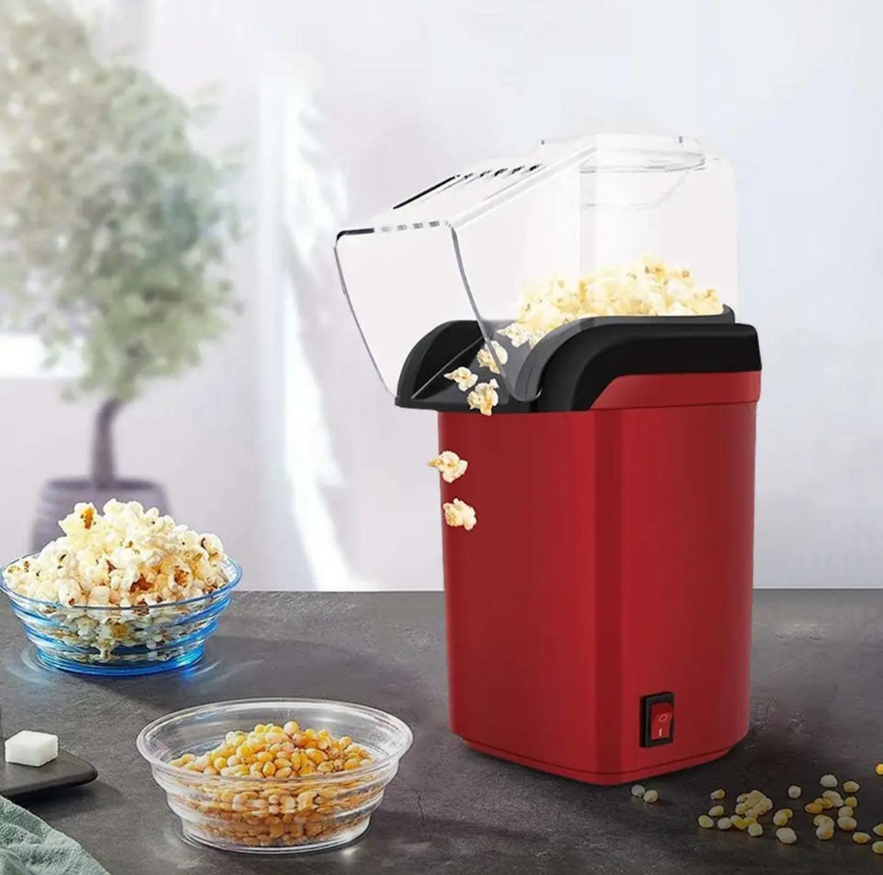 Профессиональная электрическая попкорница без масла, воздушный аппарат для приготовления попкорна Minijoy 1200 Вт