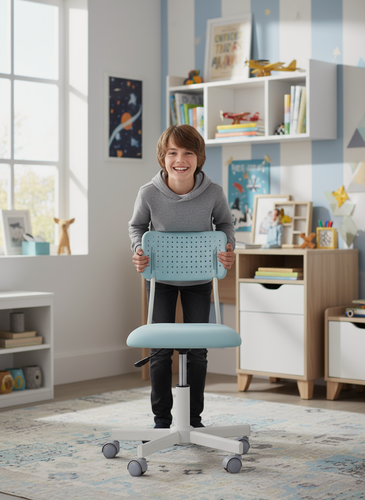 Изображение товара Кресло компьютерное детское TetChair, ткань, голубой