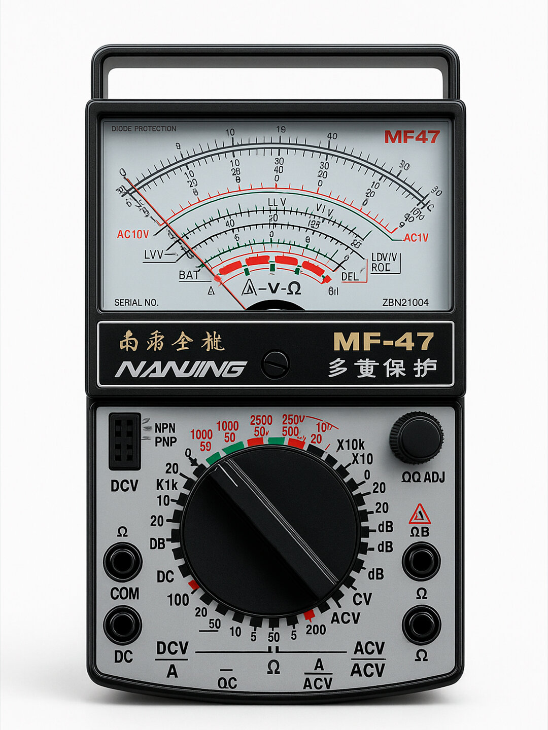 Аналоговый мультиметр MF-47 Производитель: Nanjing Instruments - Белый — фото 1