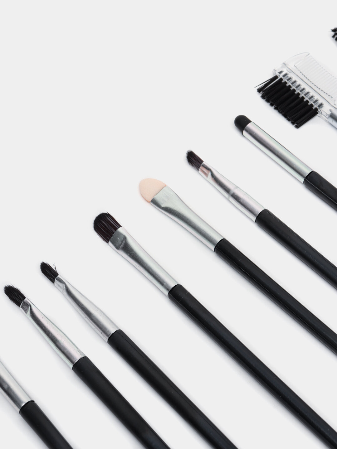 Набор кистей для макияжа 12 шт, профессиональные кисти для лица, глаз и бровей — фото 1