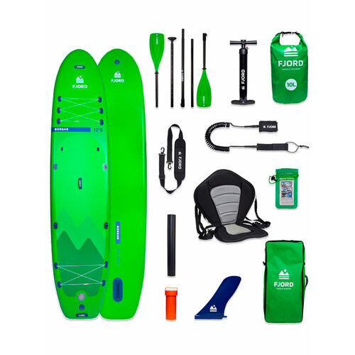 Сапборд Fjord Borgar 12.6х34х6 (381x86x15 см) семейный двухслойный / доска для плавания сап борд / Sup board, SUP-доска