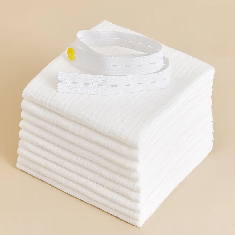 8 шт. Хлопковые детские подгузники OIMG Белый, White