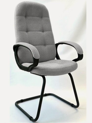 Изображение товара Офисное конференц-кресло StylChairs Пилот Ультра Софт, обивка ткань, цвет светло-серый